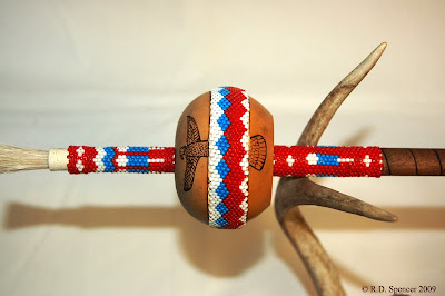 Eaglesbrother's Gourds and Art: Ceremonial Peyote Gourd Rattle # 109