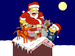 santa in chimney wallpapers