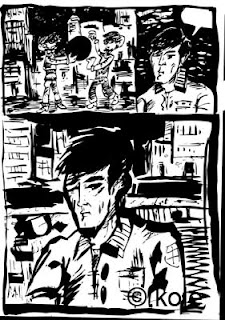 Cartoon , illustrtation , drawing , painting: comics b/w , penciling