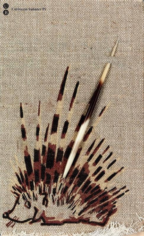 fabric drawing of porcupine