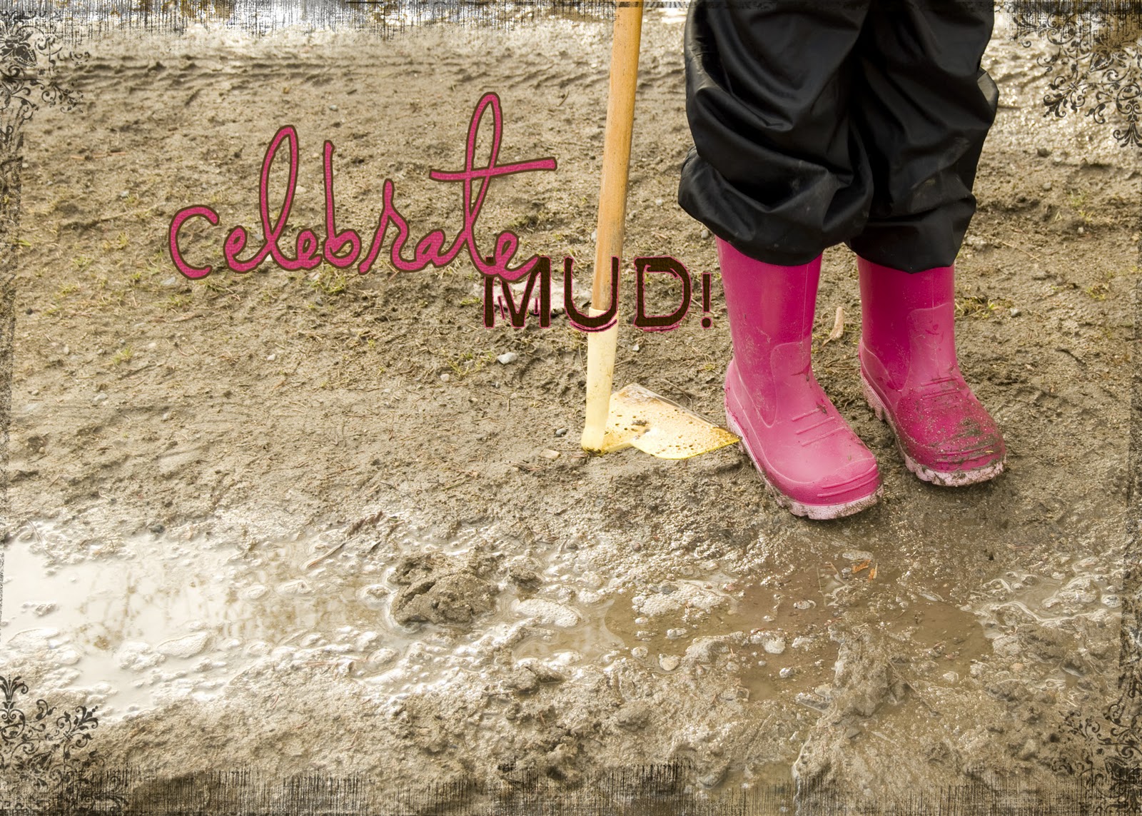 Design.Create.Inspire Pink Rubber Boots....