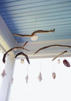 Driftwood Mobile with Shells
