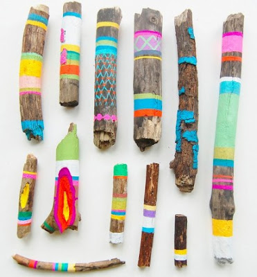 painted driftwood