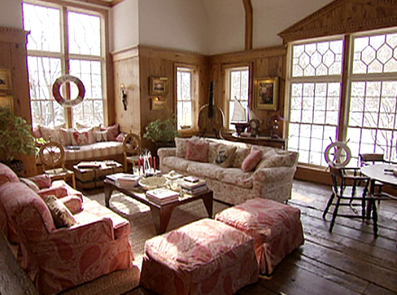 christie brinkley's home living room
