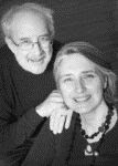 black and white photograph of Michael and Louise Penny
