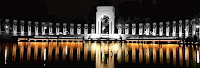 The World War II Memorial in Washington, DC night view