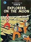 The front cover of 'Explorers on the Moon' by Georges 'Hergé' Remi.