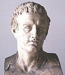 A color photo of a bust of Ptolemy II Philadelphus.