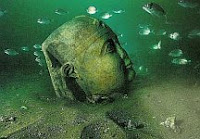 A color photo of a part of underwater Ancient Alexandria.