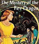 A color photo of an illustration for the Nancy Drew mystery ‘The Mystery of the Fire Dragon’.