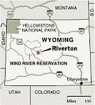 map of the Wind River Reservation