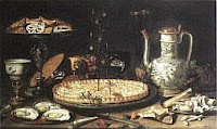 color photo of a 1615 still life with confection by Clara Peeters