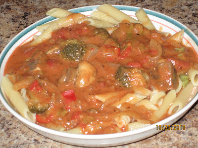 recettes legumes Pâtes aux légumes et jambon cru