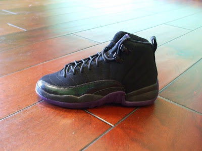 jordans 12s black and purple