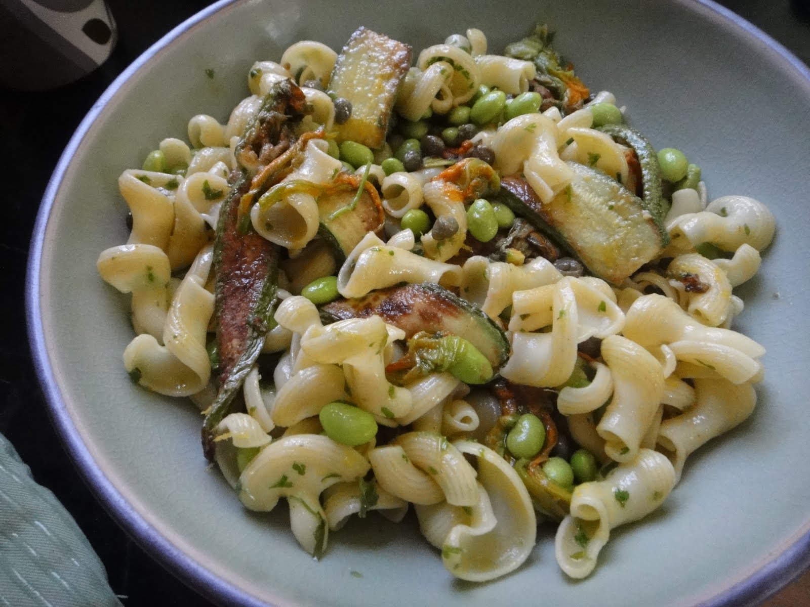 Roast Duck and a Big Gooey Cake Flower Power Pasta with Zucchini