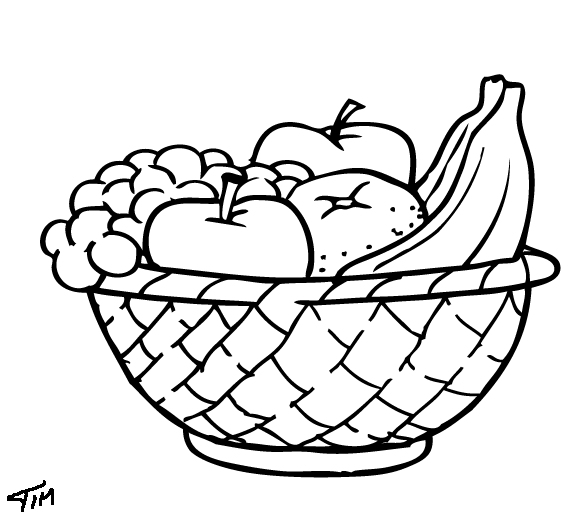 simple fruit coloring pages - photo #18