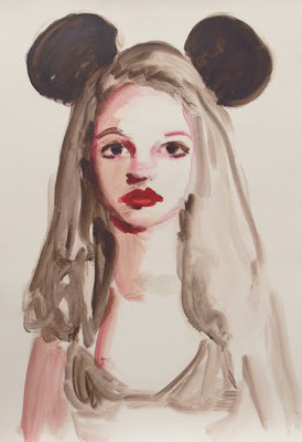 Britney Spears, Mouseketeer, mouse ears, painging of britney spears