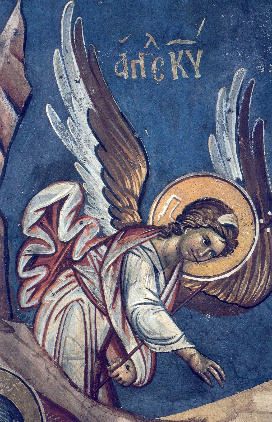 Ангел благословляющий. Ангел Господень икона Византия. Ангелы Архангелы иконопись фрески.