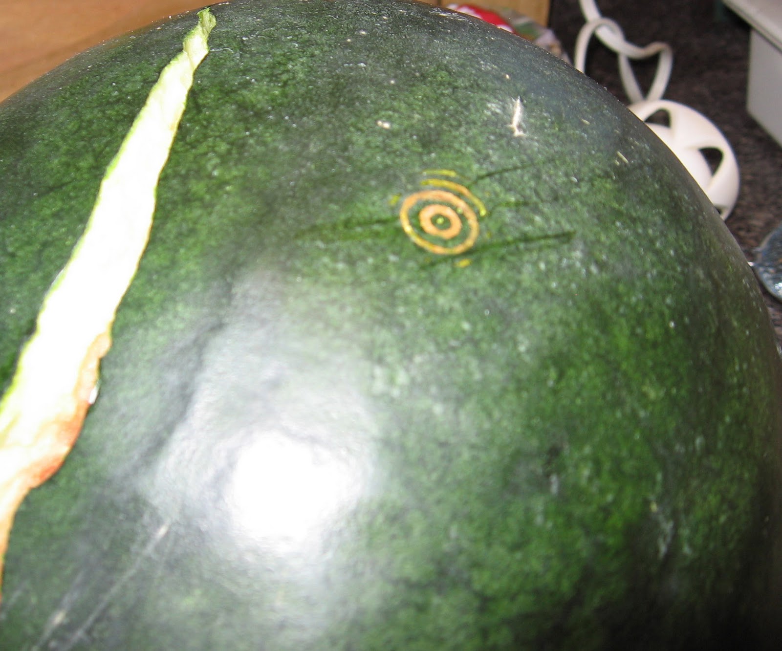 A Good Table: Crop circles - On my Watermelon?