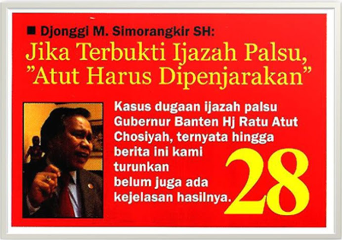 Hadiah dari Ibu Ani SBY utnuk Ijazah Aspal Atut