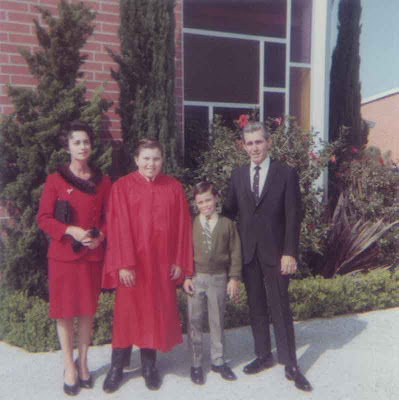 Brian's Confirmation with the Other Aldriches - Esther, Brian, Craig, Earl - 1970