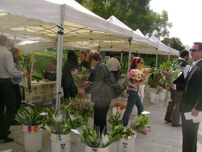 Friends and Flowers at the Century City Farmers' Market