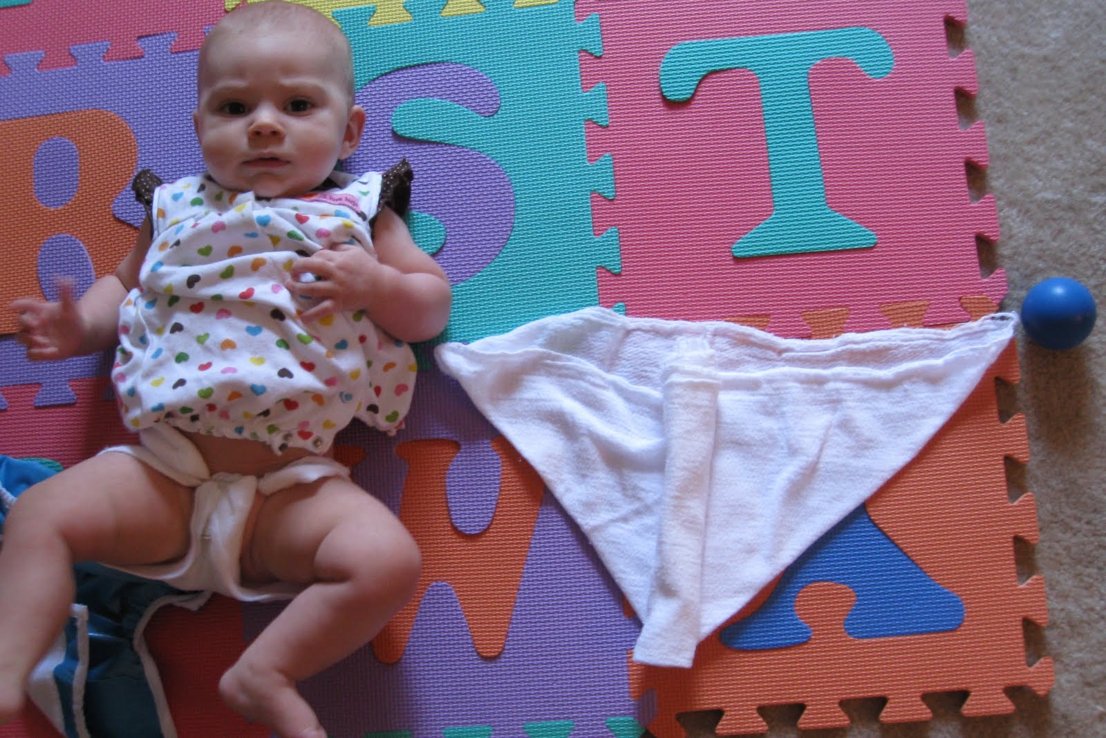 Fowlington Buzz Putting a Cloth Diaper on a Baby