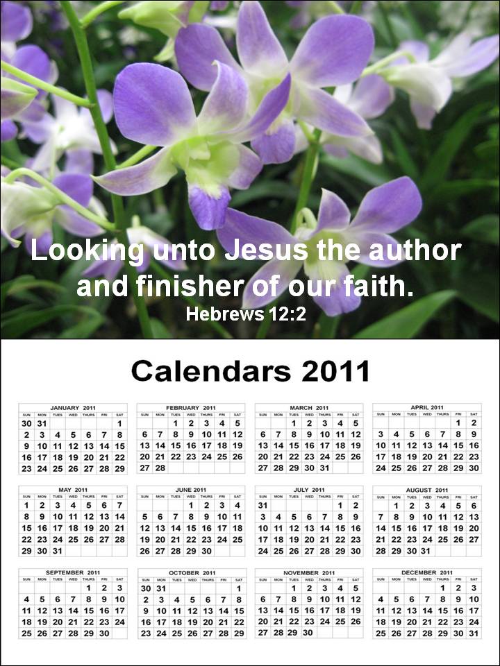 detlaphiltdic Free Big A4 size one (1) page Christian Calendar 2011