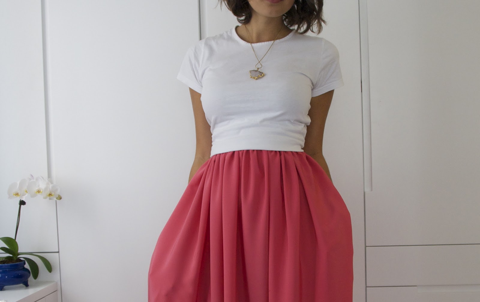 DIY Weekly - jil Sander Inspired Bright Pink Maxi Skirt | A Pair & A Spare