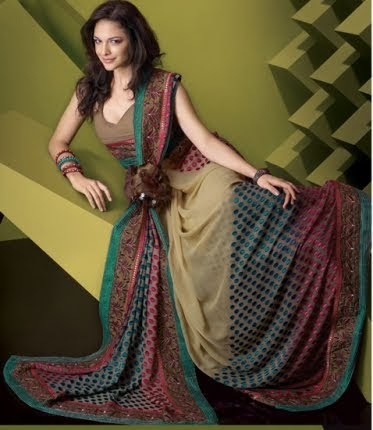 party wear saree pattern