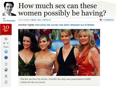 loon pond: Leo Shanahan, sex surveys, sex in the city, and shite and