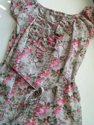 Tea Rose Home: Ruffled Shirt ~Vintage Dress Repurpose~