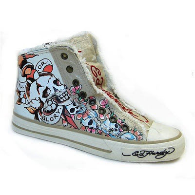 Ed Hardy Highrise Patent Sneakers Shoes 18FHR205W