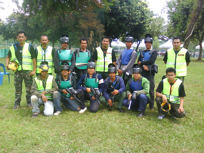 Peserta bersama marshall terlibat Liga Paintball Amatur 2009