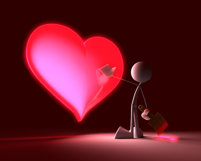 Colourful Love Heart Backgrounds. Love Heart