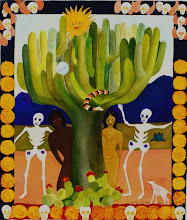 Day of the Dead: Adam and Eve--painting by Mitzi Linn