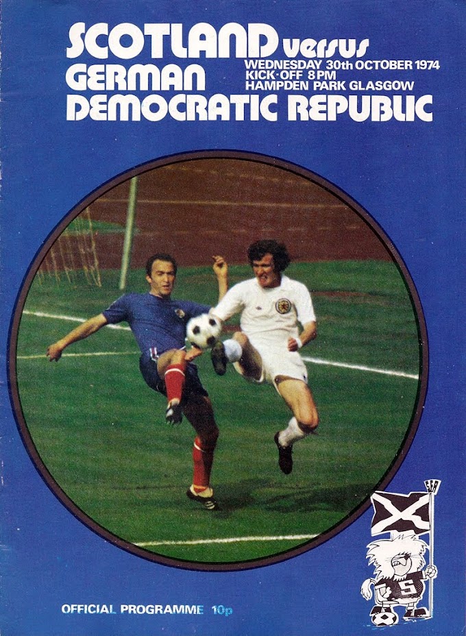 Ecosse-RDA 1974. Programme.