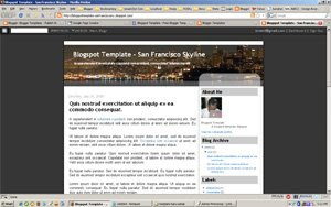 San Francisco Skyline Blogger Template