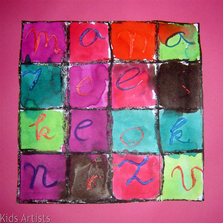 Kids Artists: Learning letters
