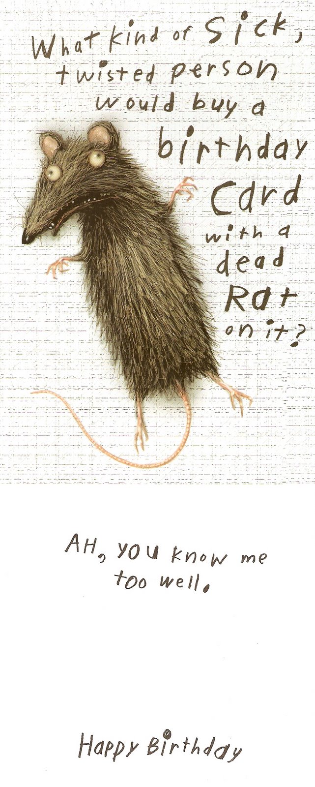 Rats Rats We Are The Rats Birthday Rat birthday card | Fancy rat, Birthday cards, Humor