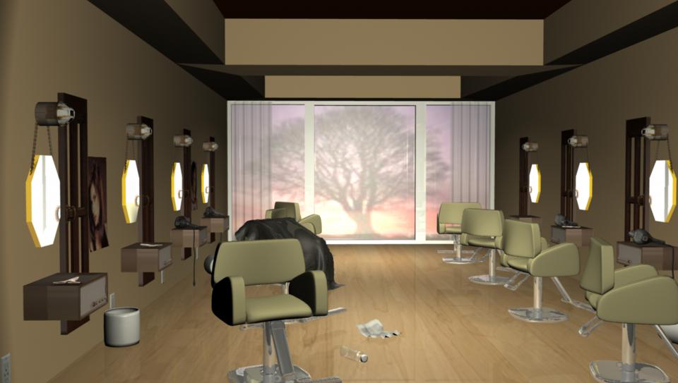 Mike Miller Art Maya 3D hair salon