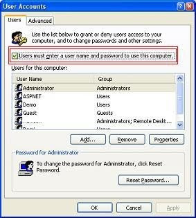 How to automatically log in to Windows XP