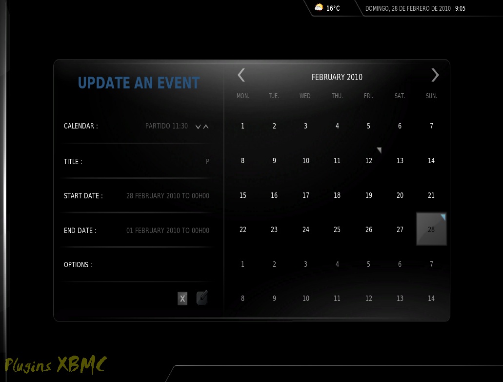 Google Calendar para XBMC Google Calendar para XBMC