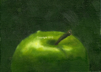 Granny Smith 6 x 8 Oil on Linen