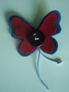 116.  mariposa azul y roja