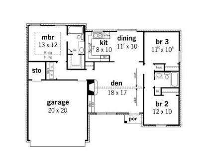 3 Bedroom House Simple Plans
