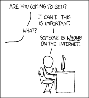 Someone is WRONG on the internet - cartoon
