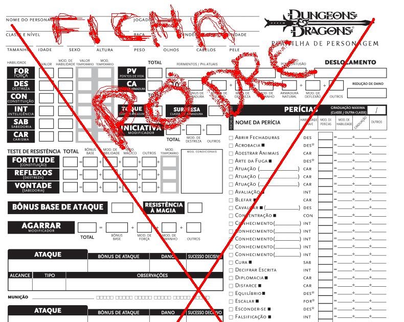 Dragão RPG Fichas especiais (D&D) 3.5