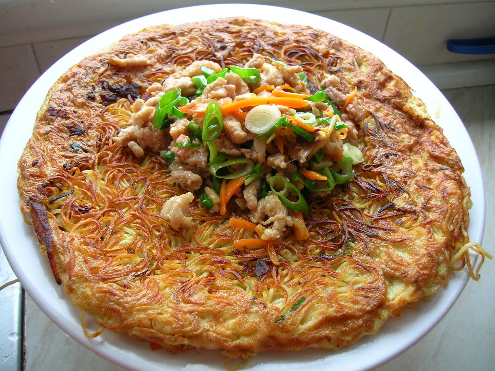 Ai Lien ^^ Cook for Happiness Shanghainese Crispy NoodlePancake (兩面黃)