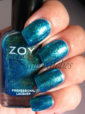 zoya charla blue dupe opi catch me in your net glass flecked sparkles collection 2010 nailswatches nailpolish nail polish swatch
